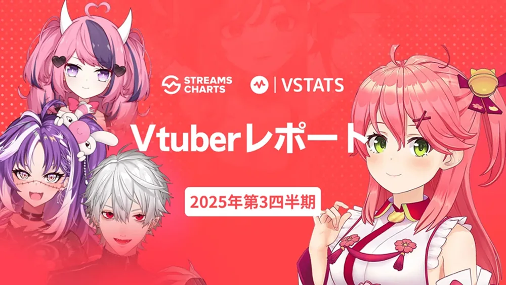 스트림 차트 x VSTATS: 2025년 3분기 버튜버 공동 리포트 - 버튜버의 시청 시간은 다소 감소