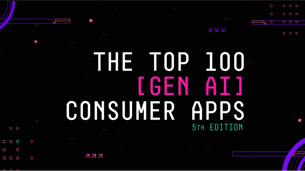 a16z: 상위 100대 생성형 AI 소비자 앱 5th 에디션