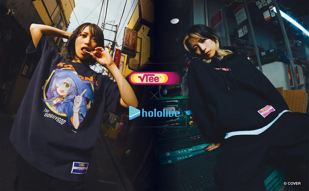 홀로라이브×VTee 첫 콜라보 컬렉션 발매… 호쇼 마린, 우사다 페코라, 이누가미 코로네, 네코마타 오카유 참여