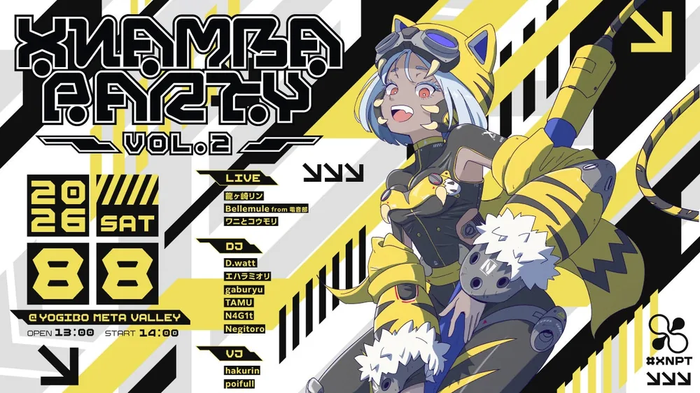 버튜버와 DJ의 낮 시간대 클럽 이벤트 'XNAMBA PARTY Vol.2' 오사카 난바에서 재개최