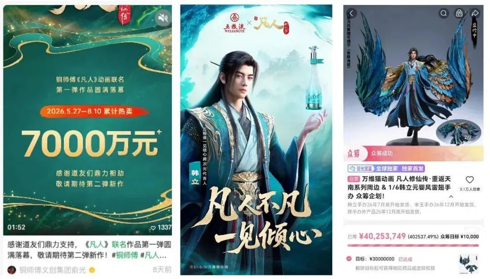 범인수선전 동화 IP, 하드 굿즈 7000만 위안 돌파로 국내 애니메이션 가치 재평가