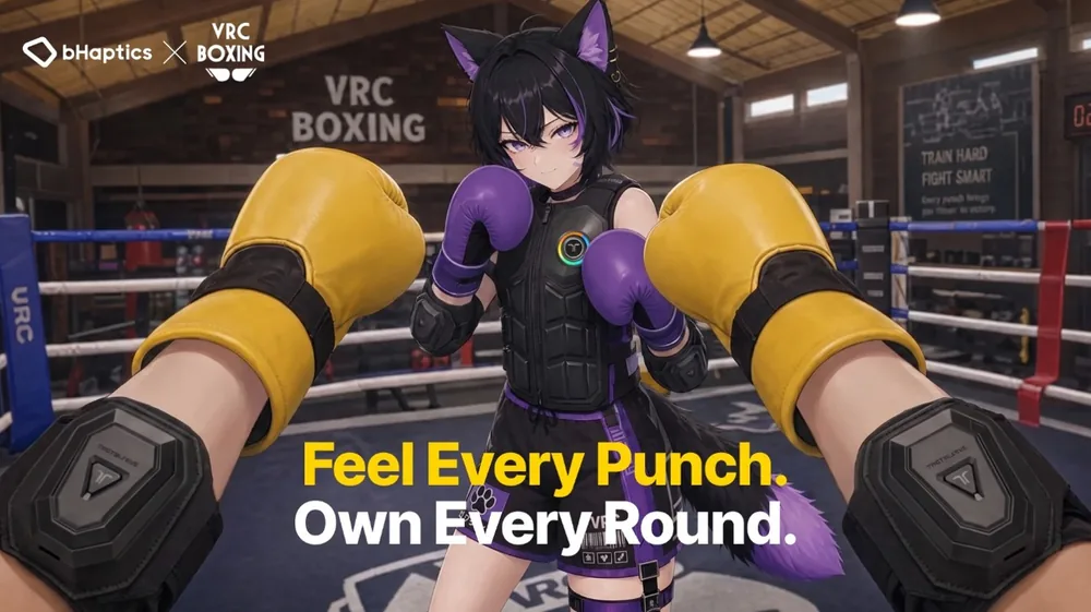 비햅틱스, VR챗 VRC Boxing League 골드 스폰서 참여, TactSuit Pro 프리미엄 햅틱 슈트 상품 제공