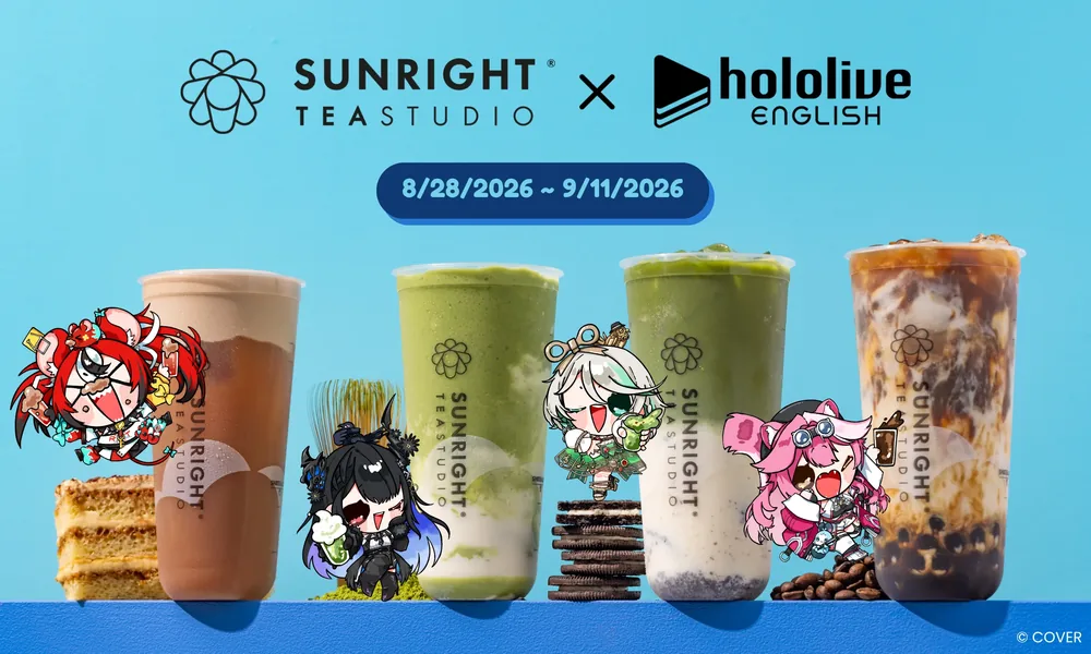 홀로라이브 EN, 선라이트 티 스튜디오 콜라보 8월 28일 서부 해안 매장 오픈