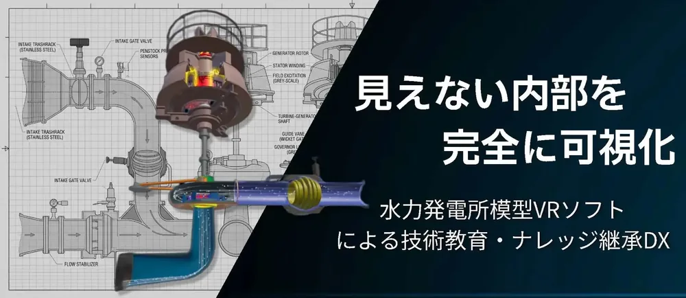 포켓 퀘리즈, 247개 부품으로 내부 구조 시각화한 수력발전소 모형 VR 소프트웨어 공개