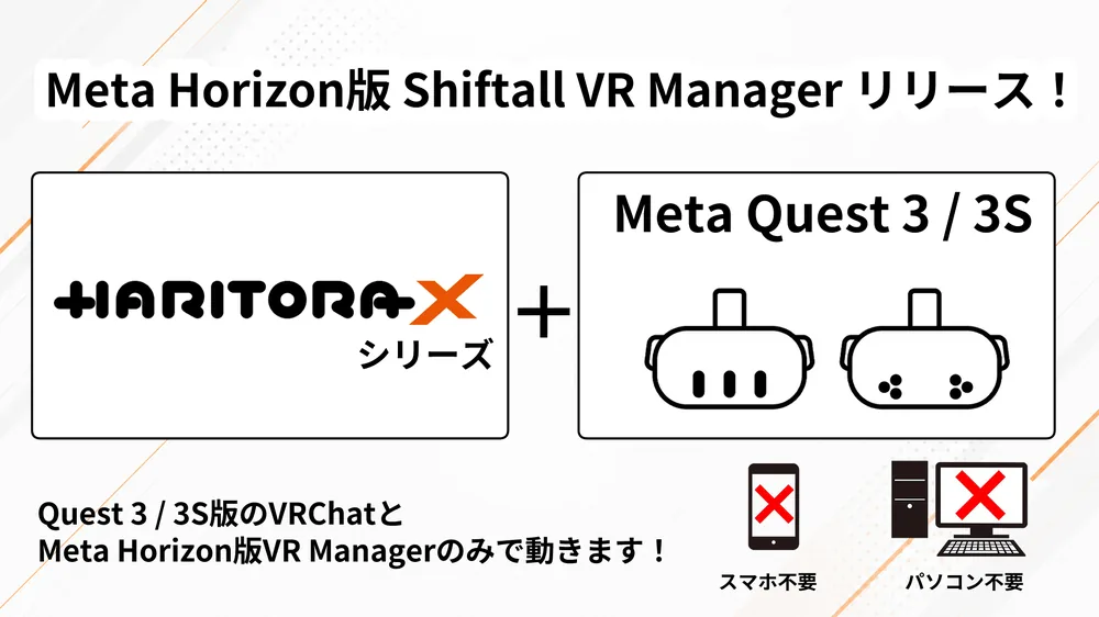 하리토라X 시리즈, 메타 퀘스트3 단독으로 VRChat 풀트래킹 지원