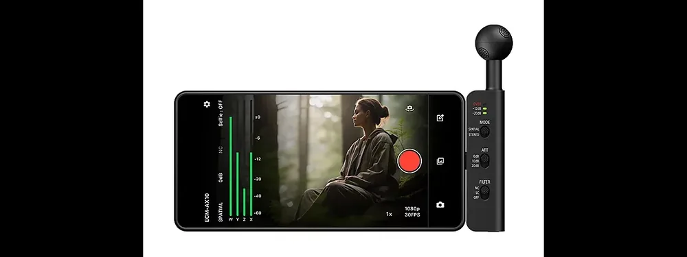 소니, 주변 360도 소리를 입체로 담는 앰비소닉스 녹음 지원 공간 오디오 마이크 'ECM-AX10' 발표